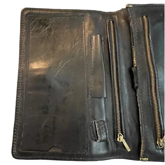 CaGi Vintage Black Leather Men's Bag Wrist Clutch Man Bag Gentleman's Bag - Picture 10 of 16